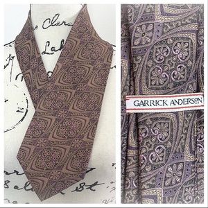 😎Stunning Garrick Anderson Paisley Silk Tie😎